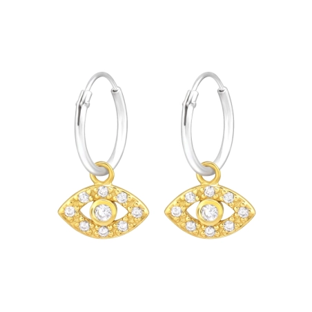 očné - 925 Mincový Striebro #SC# s zirkóny #46819 | #AN#