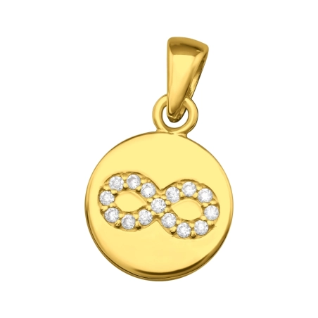 nekonečno - 925 Mincový Striebro #SC# s zirkóny #46553 | #AN#