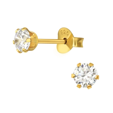 guľatá 4mm - 925 Mincový Striebro #SC# s zirkóny #36139 | #AN#