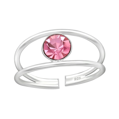 kolo nastaviteľný - 925 Mincový Striebro #SC# s krištáľ #20671 | #AN#