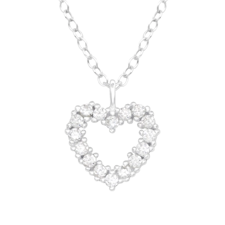 srdcové - 925 Mincový Striebro #SC# s zirkóny #40198 | #AN#