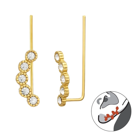 geometrický - 925 Mincový Striebro #SC# s krištáľ #43291 | #AN#