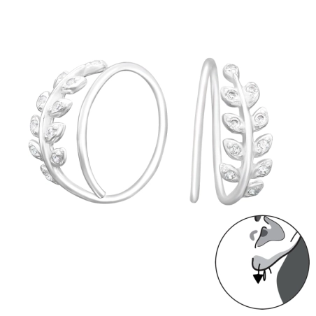 krídlo - 925 Mincový Striebro #SC# s zirkóny #42618 | #AN#