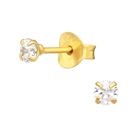 Round 3 mm - 925 Mincový Striebro #SC# s zirkóny #41138 | #AN#