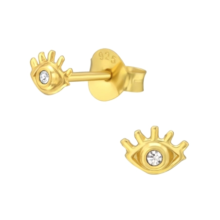 Zlé oko 5 mm - 925 Mincový Striebro #SC# s krištáľ #40720 | #AN#