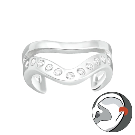 Prostý - 925 Mincový Striebro #SC# s zirkóny #40405 | #AN#