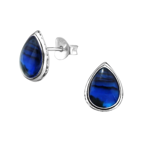 hruška - 925 Mincový Striebro #SC# s epoxidová a Kameň / imitácia kameňa #30899 | #AN#