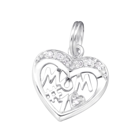 # 1 mama - 925 Mincový Striebro #SC# s zirkóny #30340 | #AN#