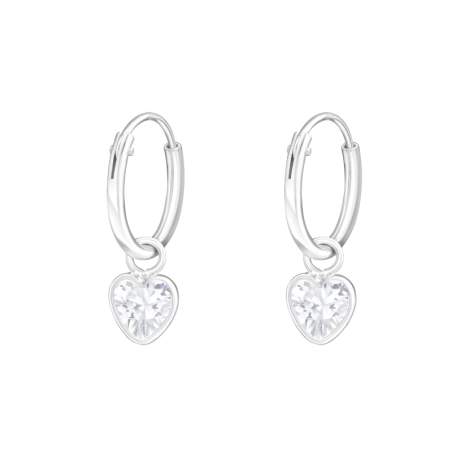 zavesenie srdce - 925 Mincový Striebro #SC# s zirkóny #4662 | #AN#