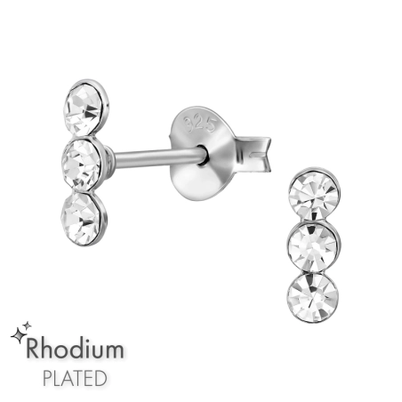 kruhy - 925 Mincový Striebro #SC# s krištáľ #50514 | #AN#