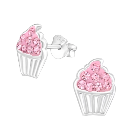 Cupcake - 925 Mincový Striebro #SC# s krištáľ #42419 | #AN#