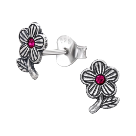 Flower 8mm - 925 Mincový Striebro #SC# s krištáľ #50024 | #AN#