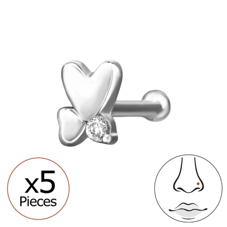 Dve srdcia - 925 Mincový Striebro #SC# s zirkóny #50035 | #AN#