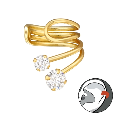 double ukameňovaný - 925 Mincový Striebro #SC# s zirkóny #49739 | #AN#