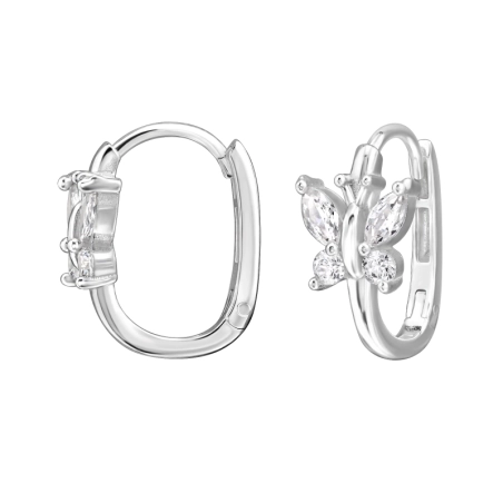 7mm motýľ - 925 Mincový Striebro #SC# s zirkóny #49704 | #AN#