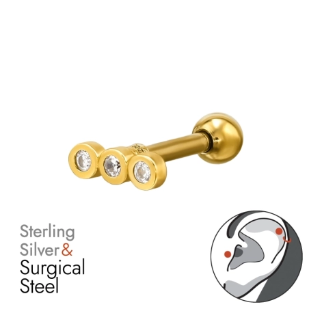 kolo - Striebro 925 + Chirurgická Oceľ 316 #SC# s zirkóny #49616 | #AN#