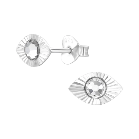 zlo oko - 925 Mincový Striebro #SC# s krištáľ #48720 | #AN#