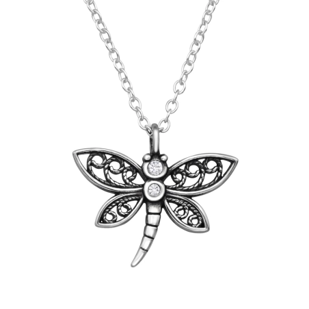 Dragonfly - 925 Mincový Striebro #SC# s zirkóny #47960 | #AN#
