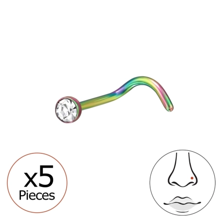 0,8 mm (20 g) x 5 2 mm kryštál - Titán #SC# s krištáľ #47909 | #AN#