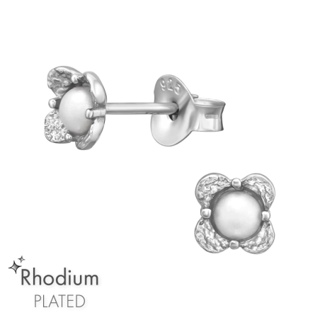 Kvetina - 925 Mincový Striebro #SC# s perla #47441 | #AN#