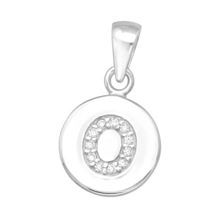 List o - 925 Mincový Striebro #SC# s zirkóny #46524 | #AN#