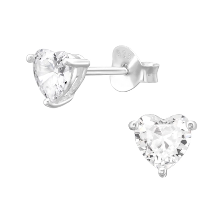 srdcové - 925 Mincový Striebro #SC# s zirkóny #46203 | #AN#