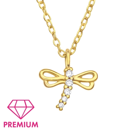 Dragonfly - 925 Mincový Striebro #SC# s zirkóny #46048 | #AN#