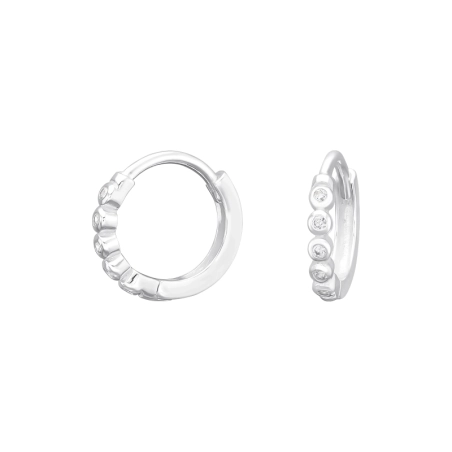 Huggies - 925 Mincový Striebro #SC# s zirkóny #45986 | #AN#