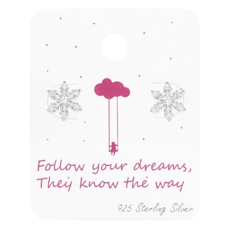 snehová vločka - 925 Mincový Striebro #SC# s zirkóny #45471 | #AN#