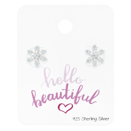 snehová vločka - 925 Mincový Striebro #SC# s zirkóny #45477 | #AN#