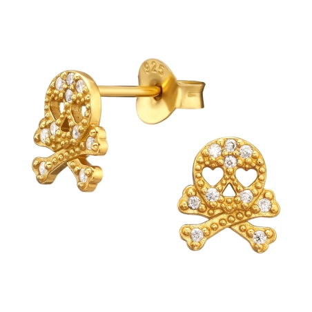 lebka - 925 Mincový Striebro #SC# s zirkóny #44977 | #AN#