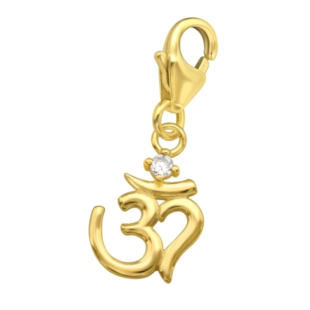 om symbol - 925 Mincový Striebro #SC# s zirkóny #44490 | #AN#