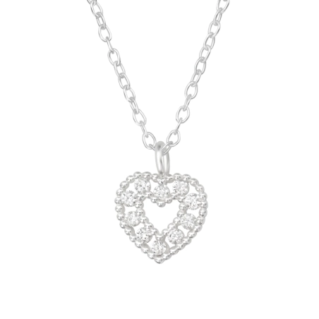 srdcové - 925 Mincový Striebro #SC# s zirkóny #43802 | #AN#