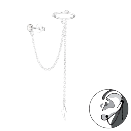 Blesk - 925 Mincový Striebro #SC# s krištáľ #43339 | #AN#