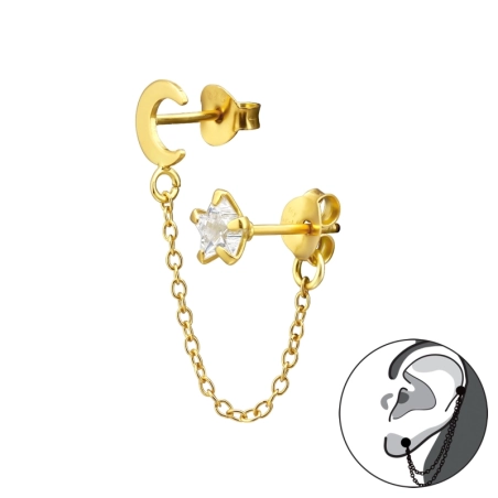 Obloha - 925 Mincový Striebro #SC# s zirkóny #43345 | #AN#