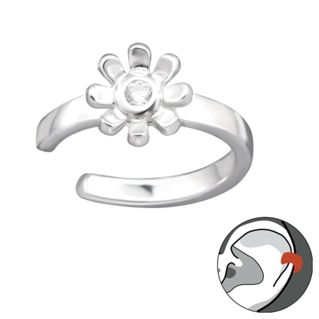 Kvetina - 925 Mincový Striebro #SC# s zirkóny #43352 | #AN#