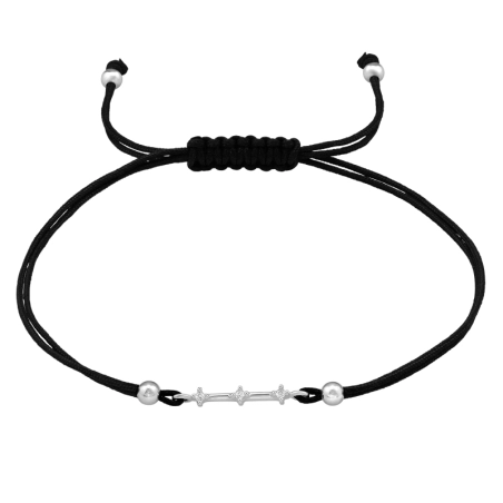 17mm tyč nastaviteľný - 925 Mincový Striebro #SC# s zirkóny #49818 | #AN#