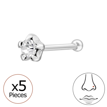 hviezda - 925 Mincový Striebro #SC# s krištáľ #49710 | #AN#