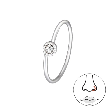 guľa - 925 Mincový Striebro #SC# s krištáľ #49714 | #AN#