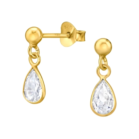 hruška - 925 Mincový Striebro #SC# s zirkóny #49727 | #AN#