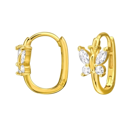 7mm motýľ - 925 Mincový Striebro #SC# s zirkóny #49705 | #AN#