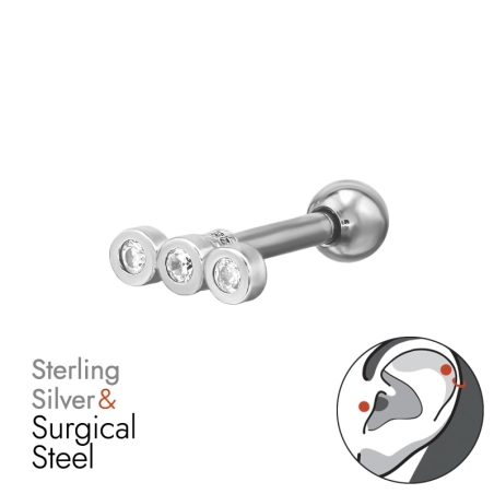 kolo - Striebro 925 + Chirurgická Oceľ 316 #SC# s zirkóny #49615 | #AN#