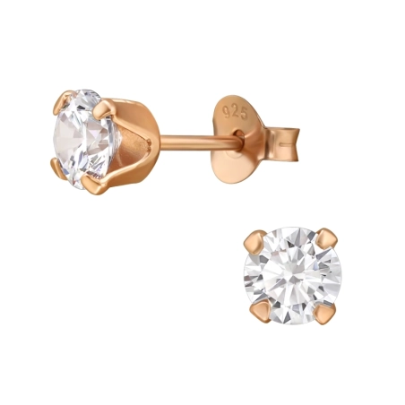 guľatý 5mm - 925 Mincový Striebro #SC# s zirkóny #49545 | #AN#