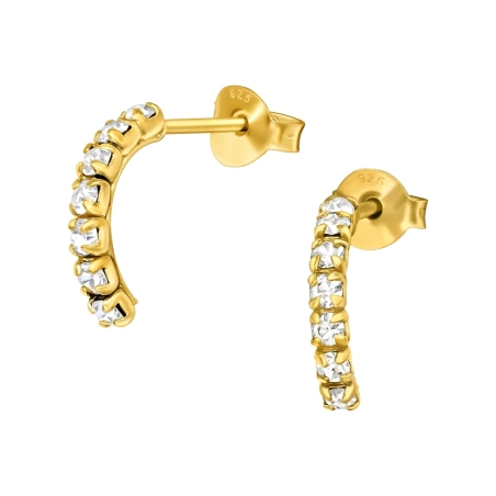 semi obruče - 925 Mincový Striebro #SC# s krištáľ #49553 | #AN#