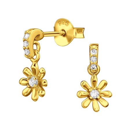 Visiaca slnečnica - 925 Mincový Striebro #SC# s zirkóny #49523 | #AN#