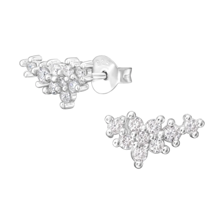 Kvetina - 925 Mincový Striebro #SC# s zirkóny #49494 | #AN#