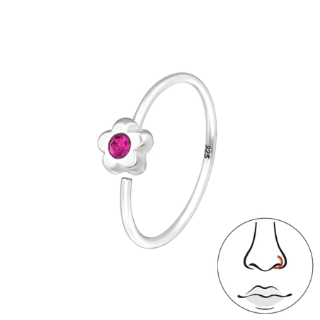 Kvetina - 925 Mincový Striebro #SC# s krištáľ #48093 | #AN#