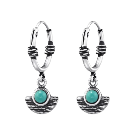 Geometrické visiace - 925 Mincový Striebro #SC# s perla #48026 | #AN#