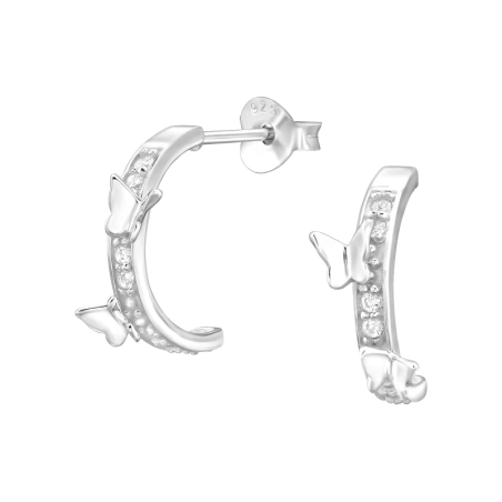 motýľ - 925 Mincový Striebro #SC# s zirkóny #47875 | #AN#