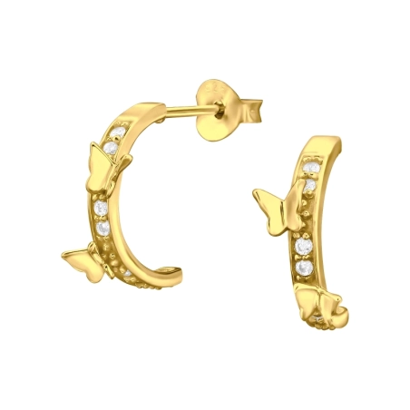 motýľ - 925 Mincový Striebro #SC# s zirkóny #47876 | #AN#